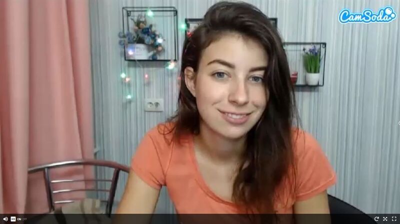 Blue-eyed European smiling to her viewers on CamSoda