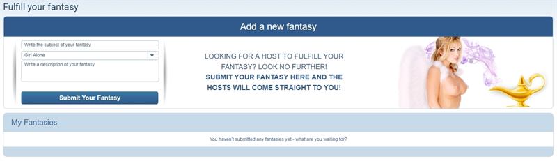 ImLive's Fulfill your Fantasy feature