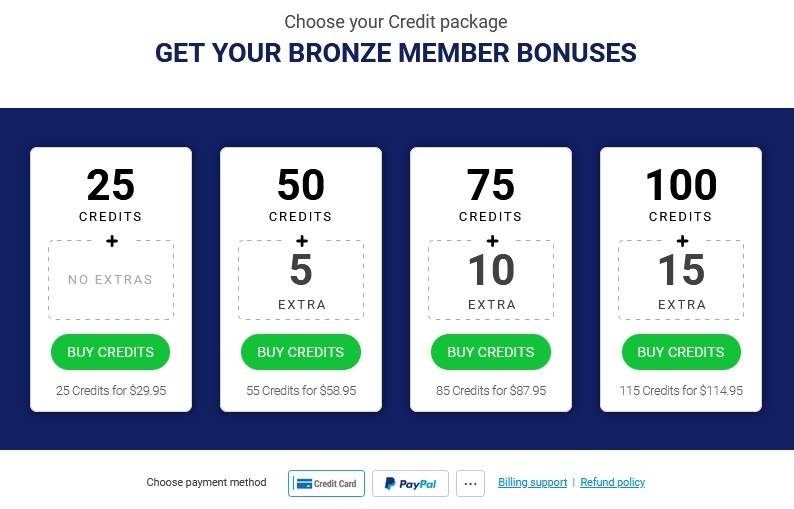 ImLive has a different set of packages for bronze users