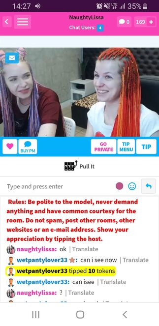 Punk lesbian coouple on CamSoda's mobile site