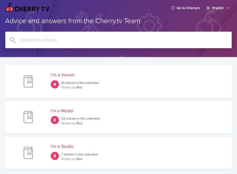Cherry.tv offers a FAQ section that also includes live customer support