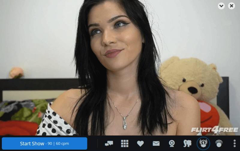 US cam model in Flirt4Free free chat