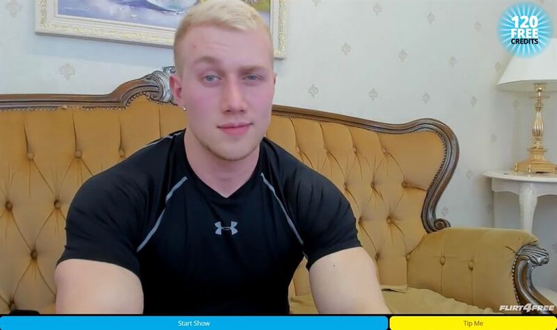 Blond, blue-eyed stud on Flirt4Free