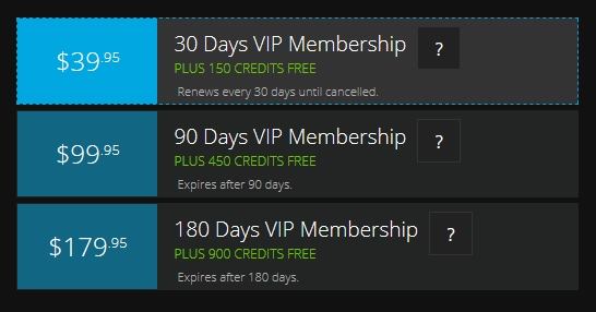 Flirt4Free's VIP membership subscriptions