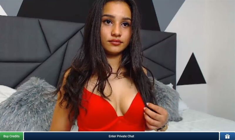 Adorable Latina cutie in red dress on ImLive