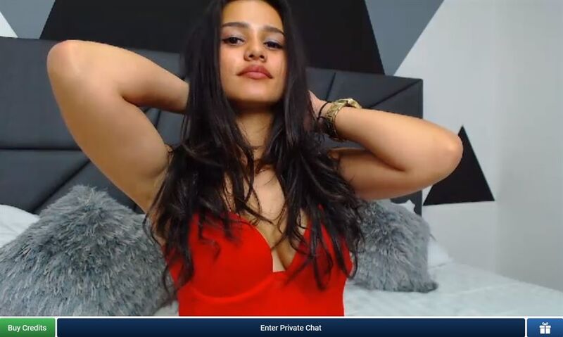 Young domme in red dress on ImLive