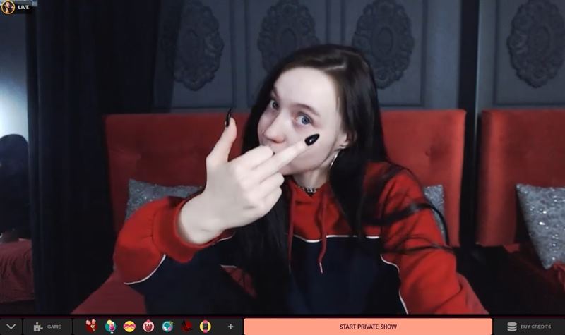 Sexy Brunette flipping off her pathetic viewers on JOYourSelf