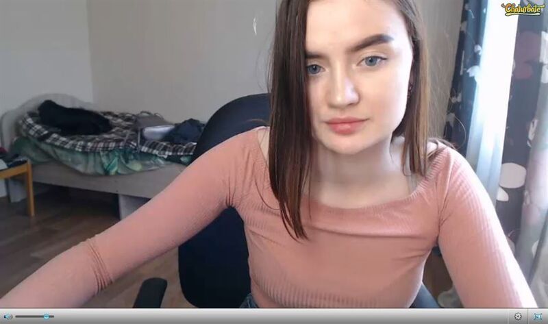 Shy trans girl flirting with her audience on Chaturbate