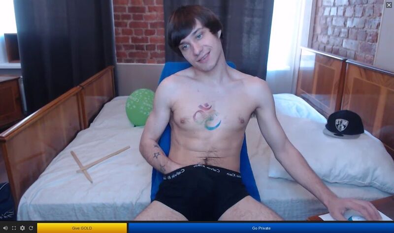 Cute Russian twink stroking his cock on Streamen