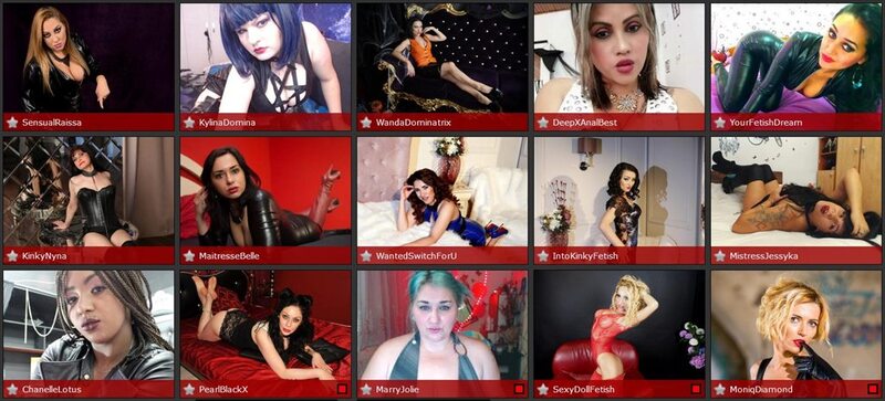 Fetish category cams grid on xLoveCam